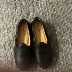 A pair of black leather Charix flats. Only worn a few times like new.